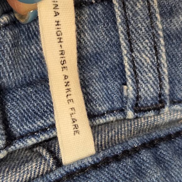 Rag & Bone Jeans Womens 27 Nina High Rise Ankle Flare Poppy Designer Cropped - Picture 6 of 11